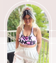 Load image into Gallery viewer, FUCK Cancer Sports Bra
