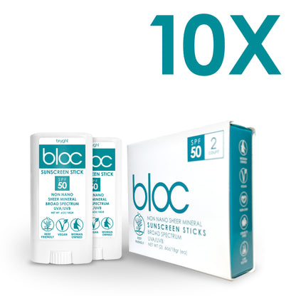 Bloc Mineral Sunscreen Sticks SPF 50 Pro Retail Bundles