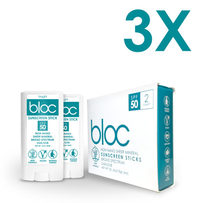 Bloc Mineral Sunscreen Sticks SPF 50 Pro Retail Bundles