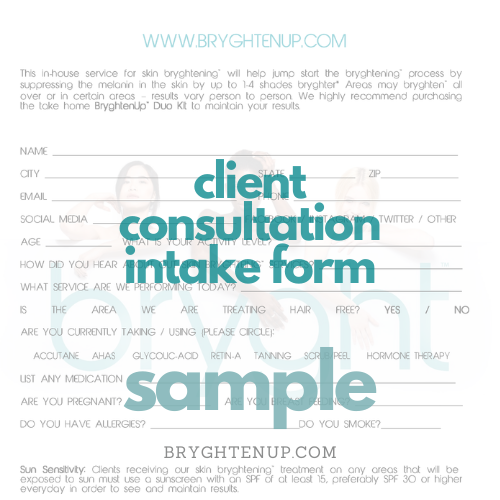 Bryght client intake consultation form