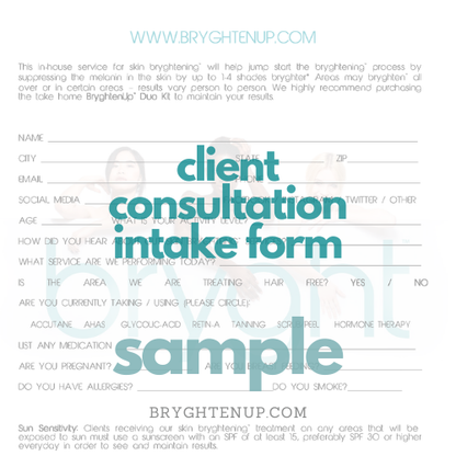 Bryght client intake consultation form