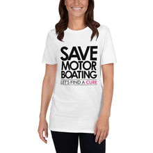 Cargar imagen en el visor de la galería, Save Motorboating -- Camiseta unisex, blanca

